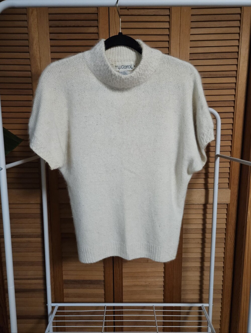 Silk And Angora Indie Couquette Twee Cream Turtle Neck Vintage Sweater